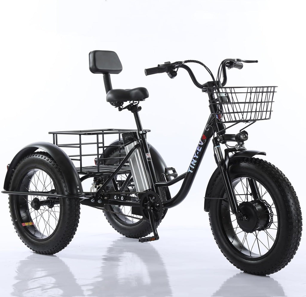 48V12AH Battery Electric Tricycle with Storage Basket K3733