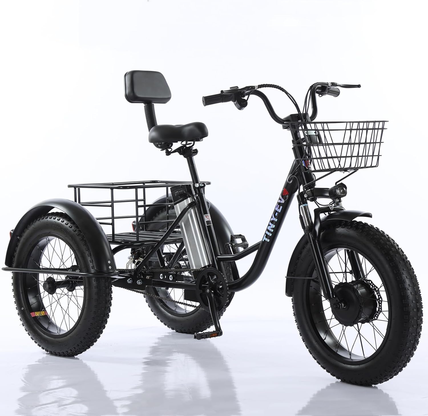 48V12AH Battery Electric Tricycle with Storage Basket K3733