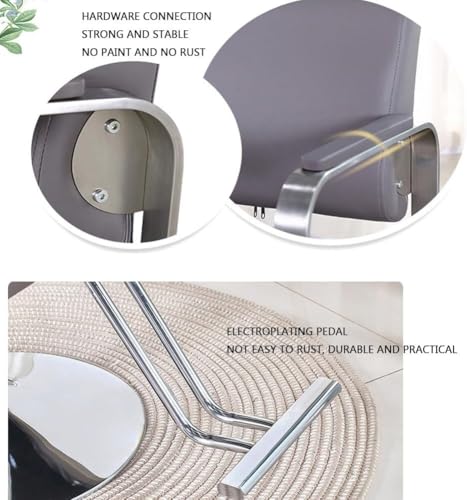 Grey Barber Chair with Heavy Duty Hydraulic Pump, 360 Degrees Swivel R245