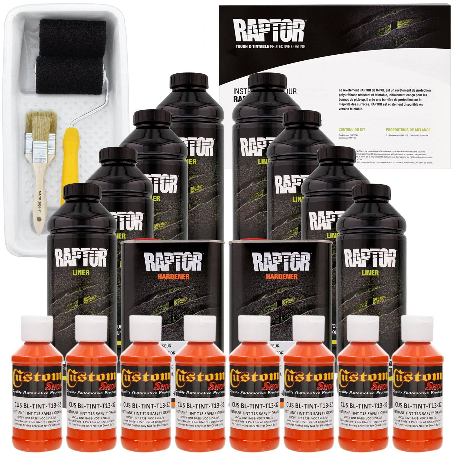 Safety Orange Urethane Truck Bed Liner Kit, 8 Liters T638664