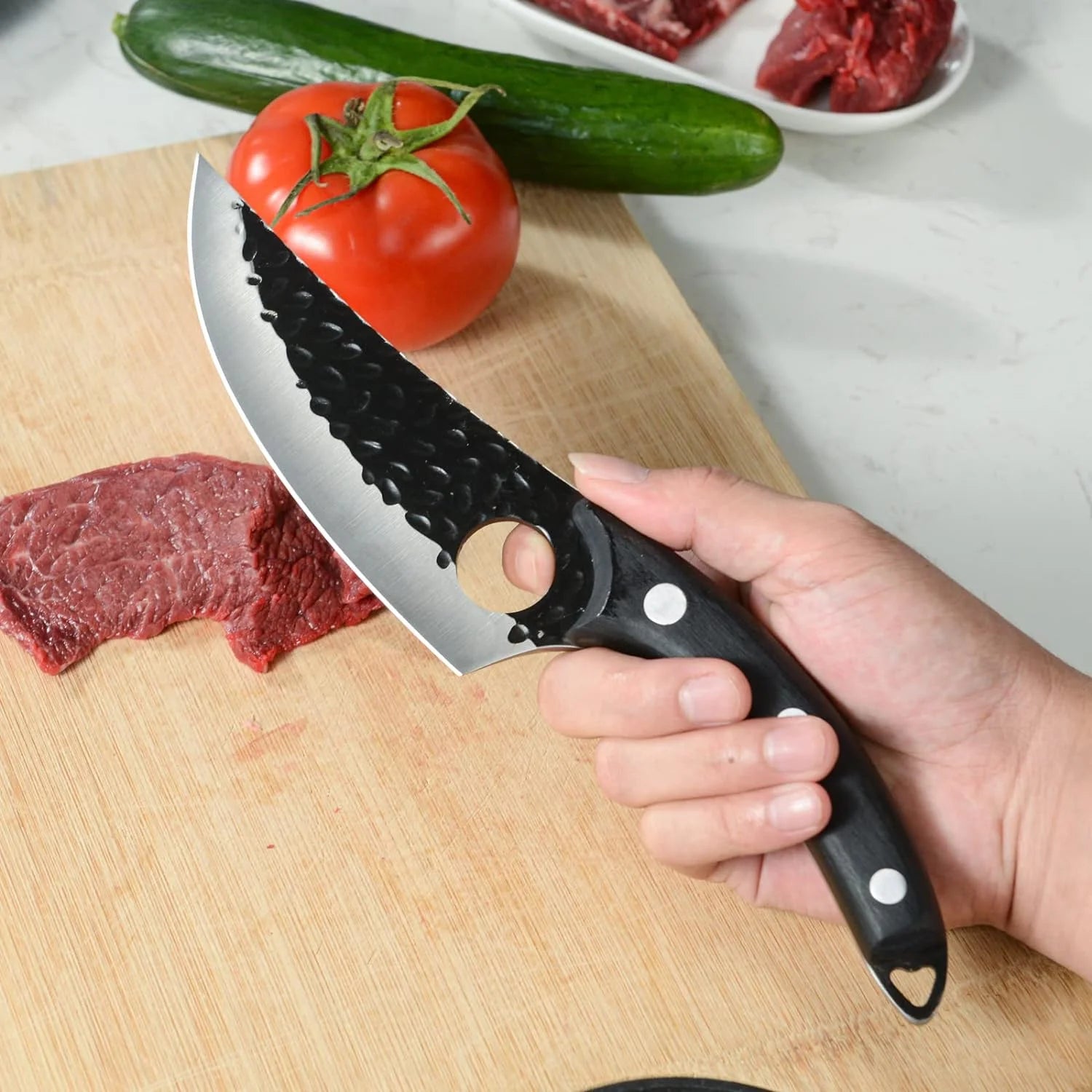 Black High Carbon Steel Boning Knife A8898