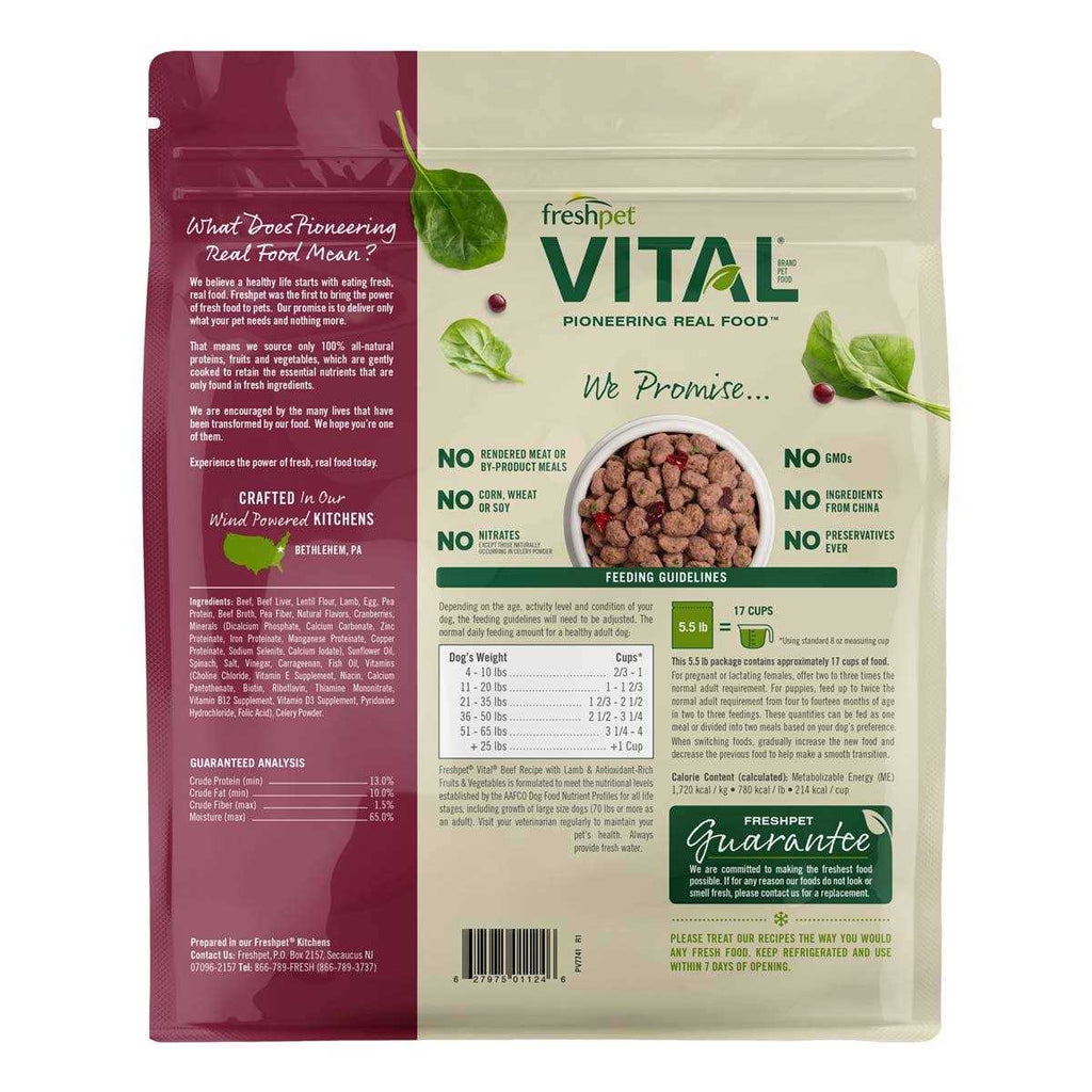 Grain-Free Beef & Lamb Fresh Dog Food Y642