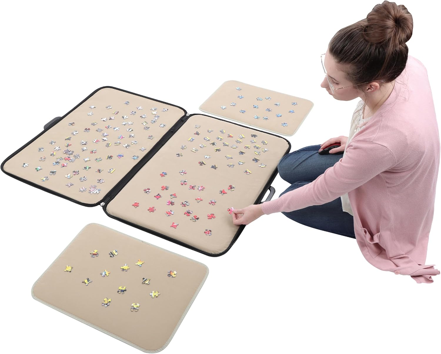 Portable 1000pc Jigsaw Puzzle Carry Case with Puzzle Mat T67988