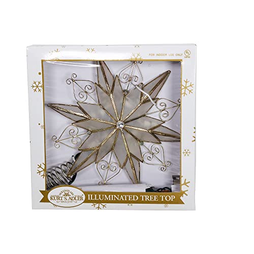 10-Light 6-Point Capiz Star Treetop H31841