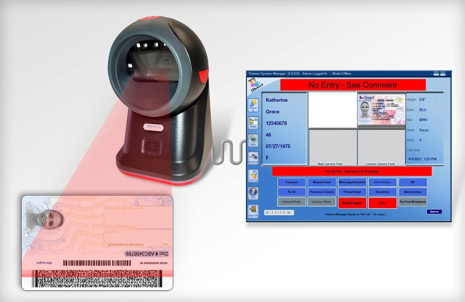 ID Scanner for Computer, Tablets, Laptops, PC & POS A167