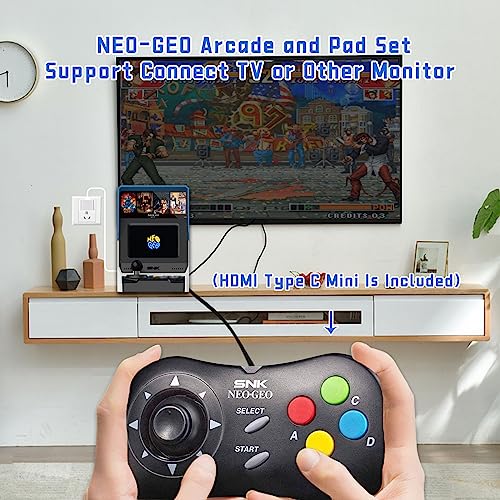 40 Pre-Loaded Classic SNK Games Arcade and Black Gamepad Q431