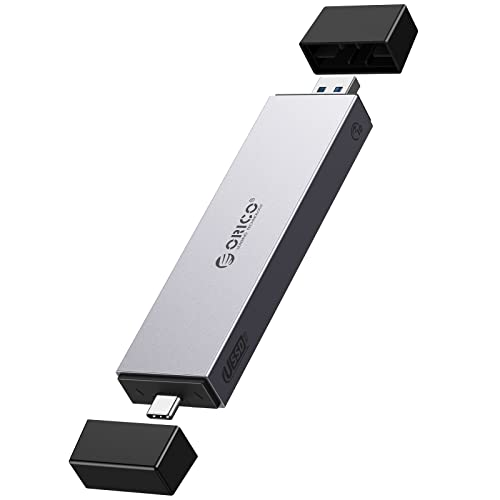 M.2 NVMe SATA SSD Enclosure Adapter Tool-Free, 10Gbps USB C 3.2 Gen2 PCIe NVMe M-Key, 6Gbps M2 NGFF SATA (B+M Key), Aluminum M2 Case Support UASP for 4TB SSD Size 2230/2242/2260/2280 H18061