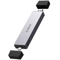 M.2 NVMe SATA SSD Enclosure Adapter Tool-Free, 10Gbps USB C 3.2 Gen2 PCIe NVMe M-Key, 6Gbps M2 NGFF SATA (B+M Key), Aluminum M2 Case Support UASP for 4TB SSD Size 2230/2242/2260/2280 H18061