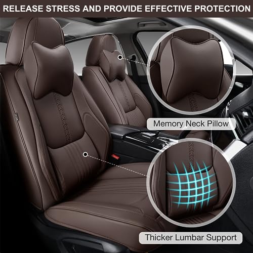 Black&Navy Waterproof Leather Car Seat Covers Full Set K1628