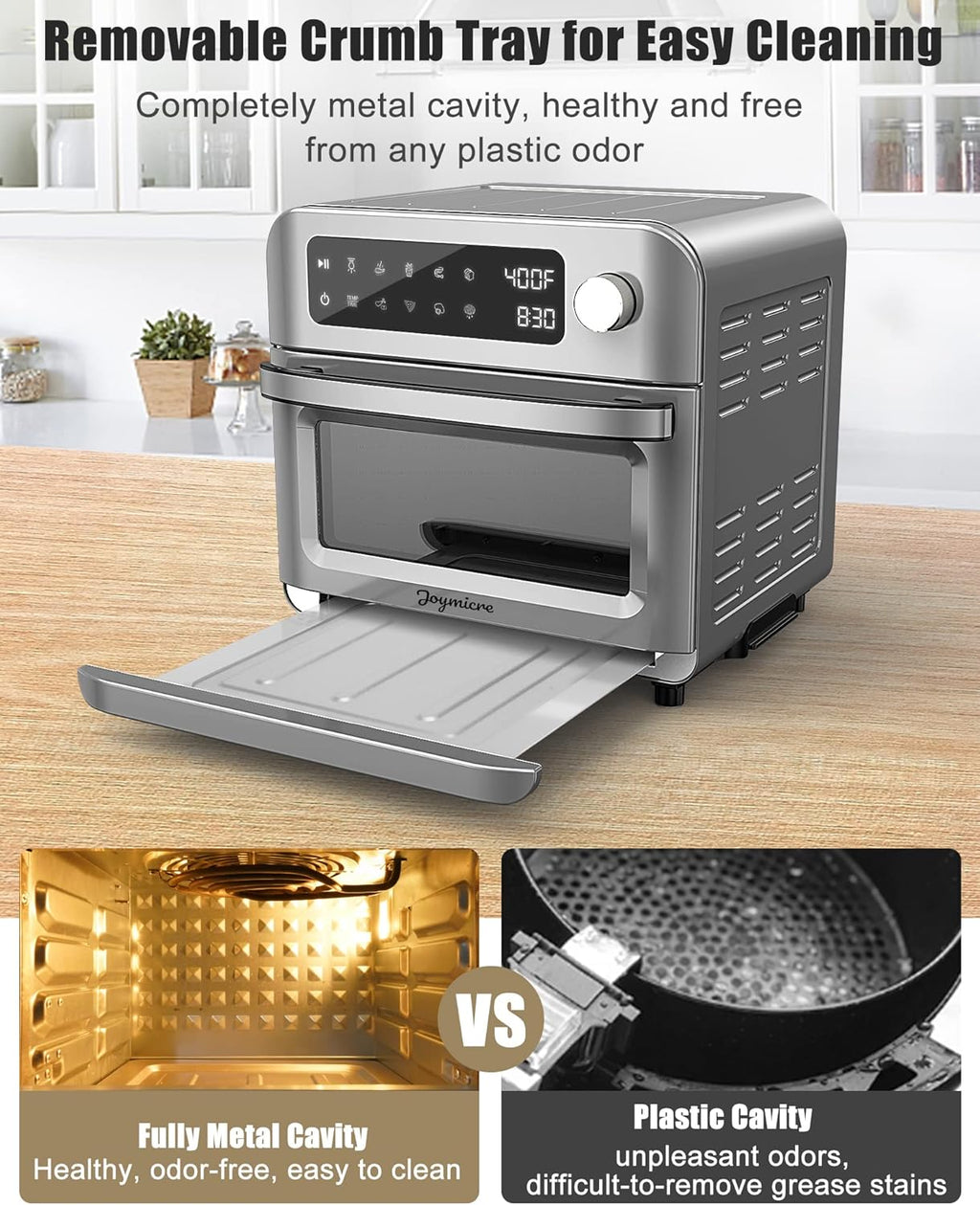 Grey 12QT Air Fryer Toaster Oven with Touchscreen F21654