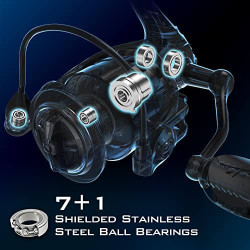 Sealed Carbon Fiber Spinning Reel 22LBs Max Drag 7+1 Stainless BB J2587
