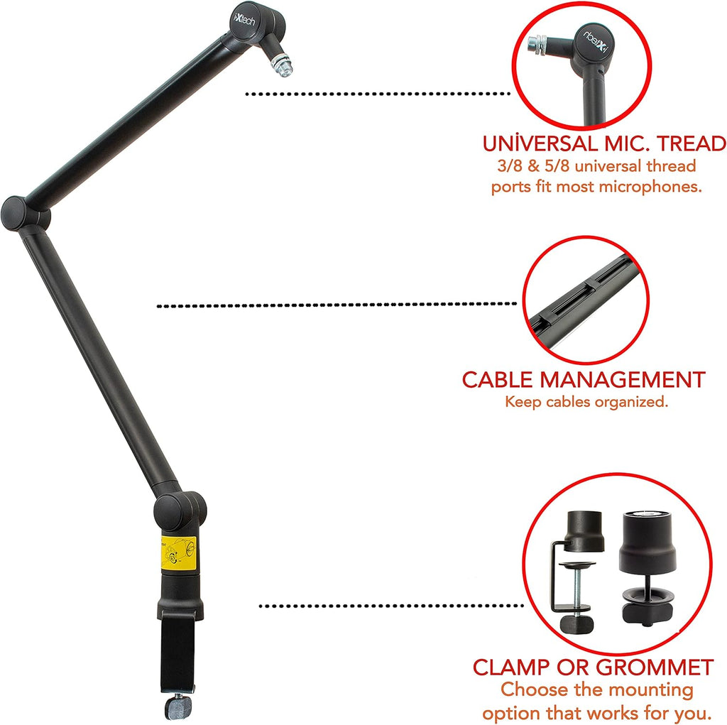 Adjustable 360° Rotatable Stainless Steel Microphone Arm Y13979