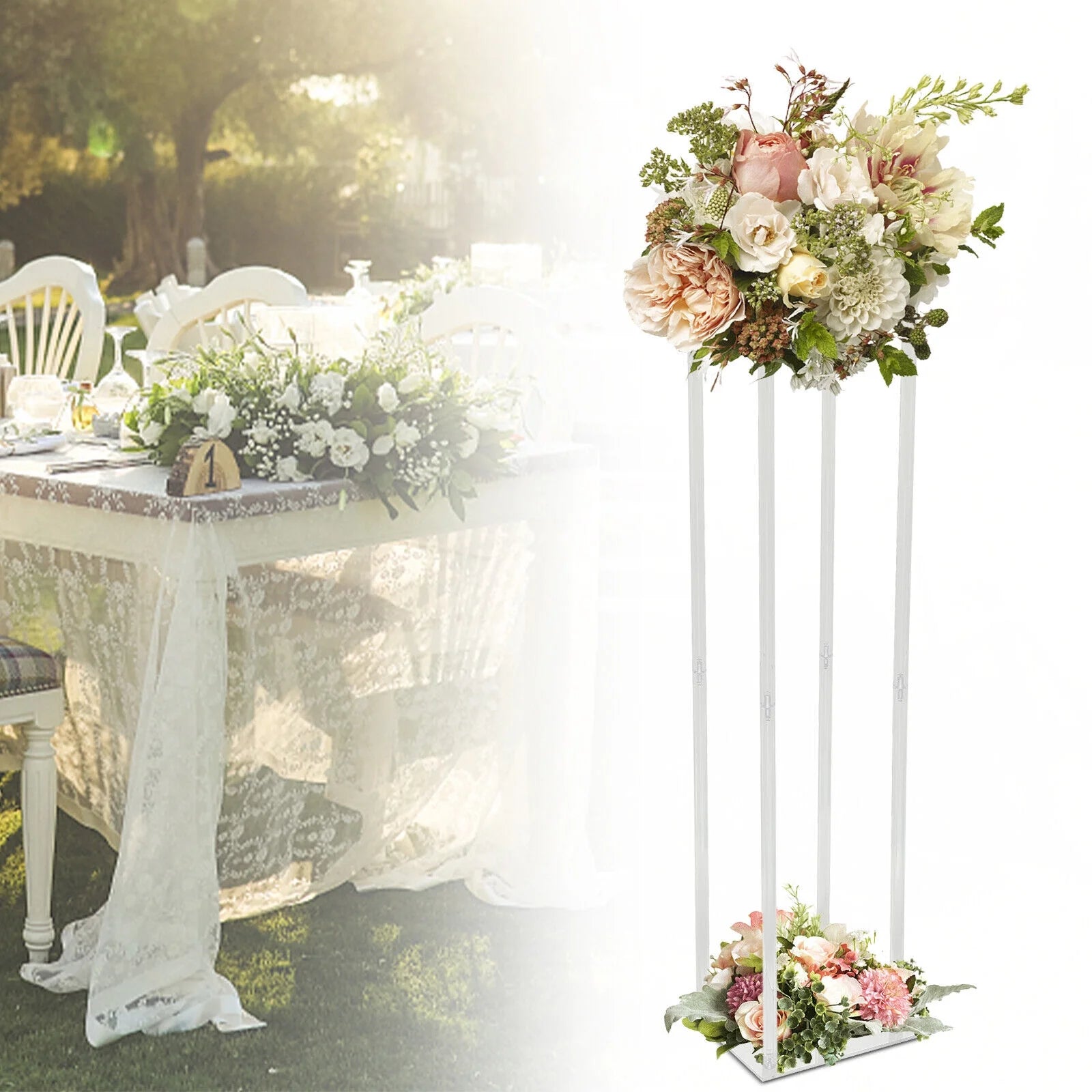 Clear Acrylic Flower Stand Z8748