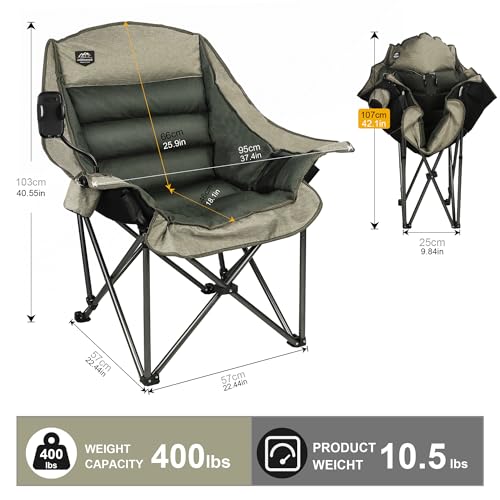 Oversized XL Folding Camping Chair with Cup Holder and Carry Bag S213187