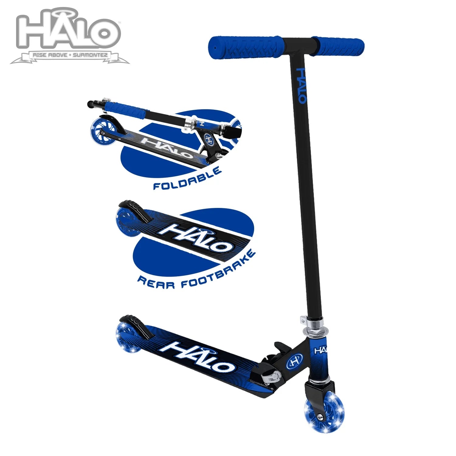 Blue 100mm Wheel Inline Scooter F150847