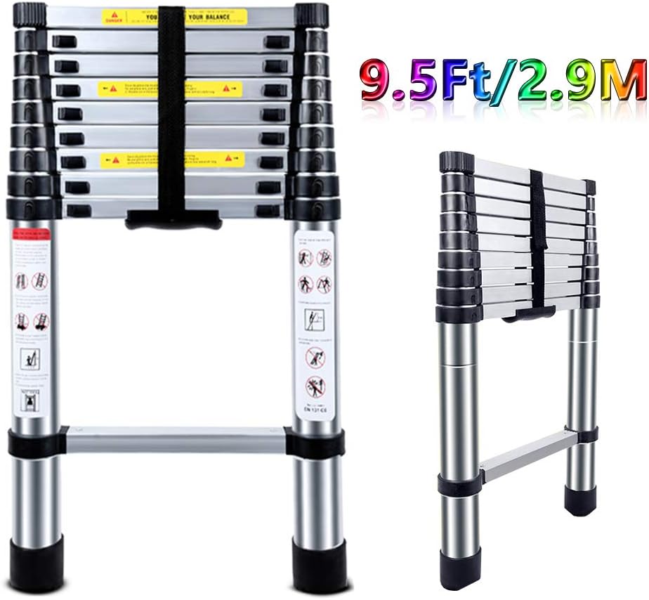 10.5FT Aluminum Telescoping Ladder D712