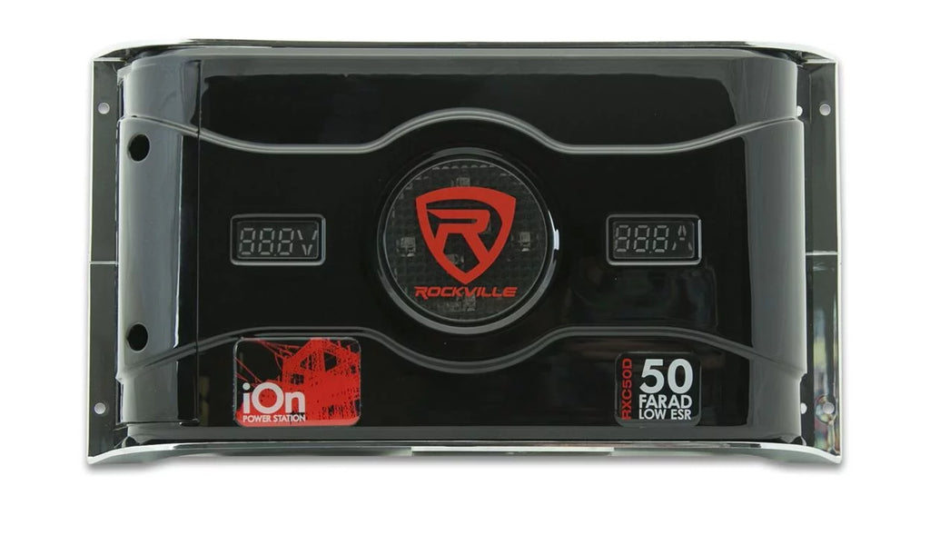 50 Farad 24V Car Audio Capacitor with Voltage Amperage Meter I8581