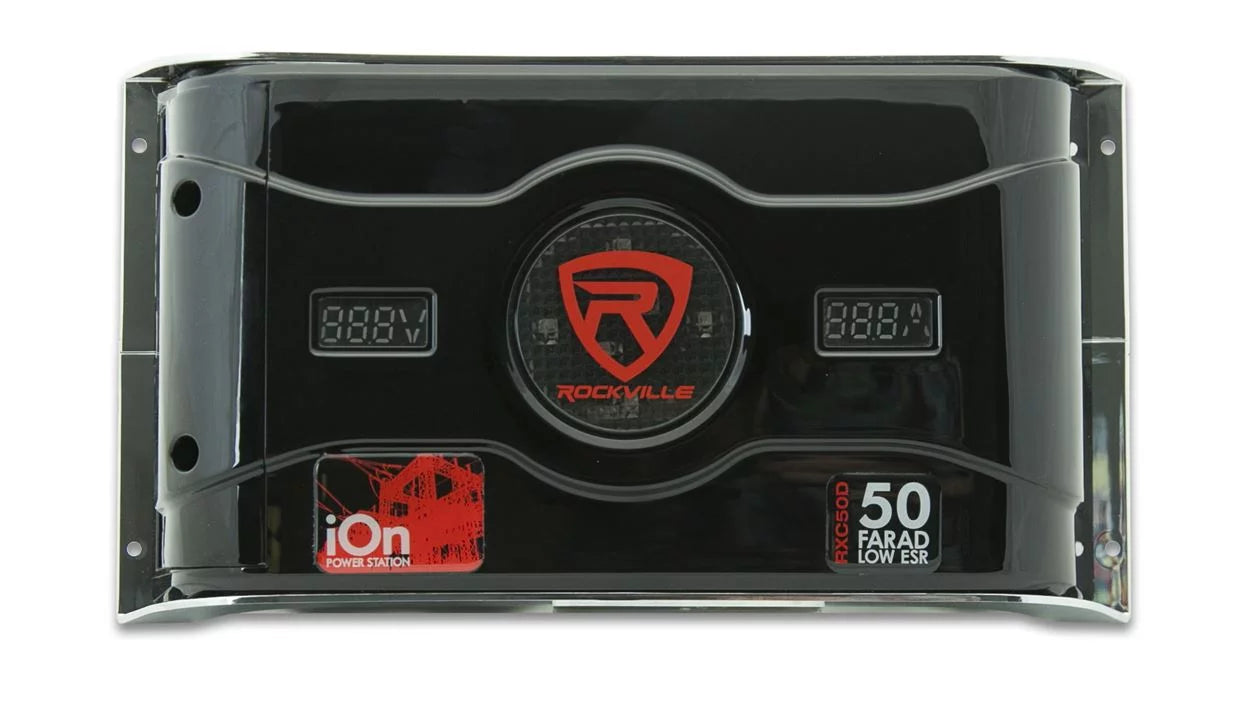 50 Farad 24V Car Audio Capacitor with Voltage Amperage Meter I8581