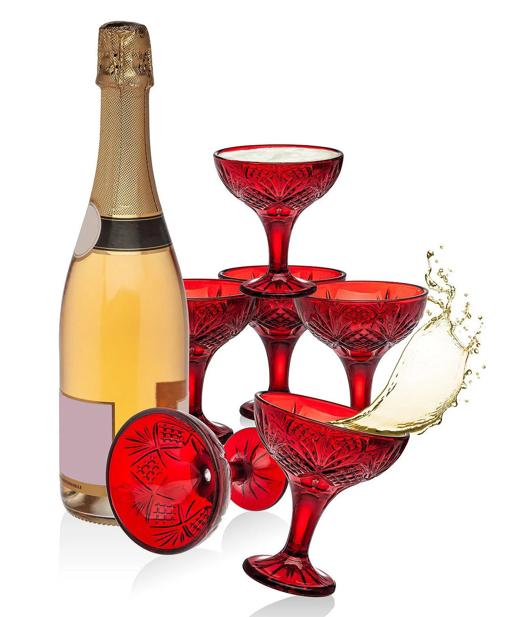 Crystal Taster Set, Red - Set of 6 N5740
