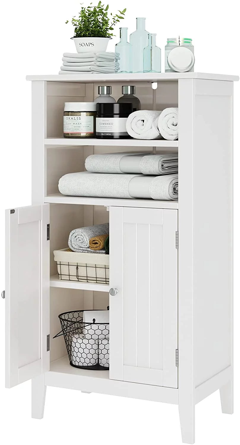 White 2 Door Wood Storage Cabinet M599