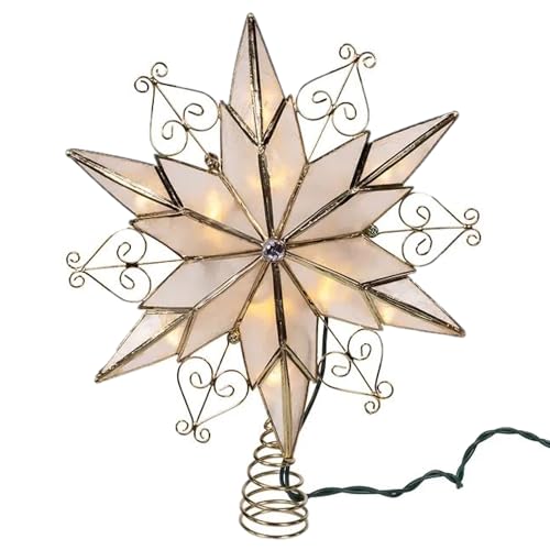10-Light 6-Point Capiz Star Treetop H31841