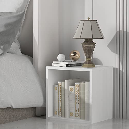 Pure White-Washed Wood Storage Cubes U471