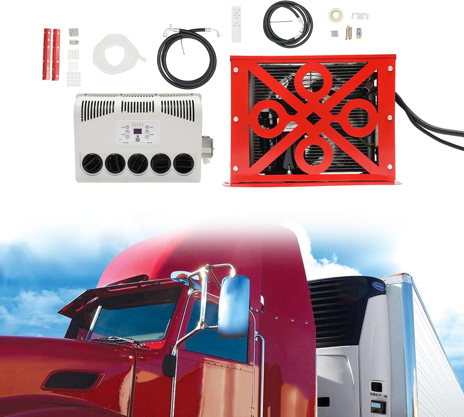 12v 11000 BTU Truck Cab Air Conditioner Split AC M506993