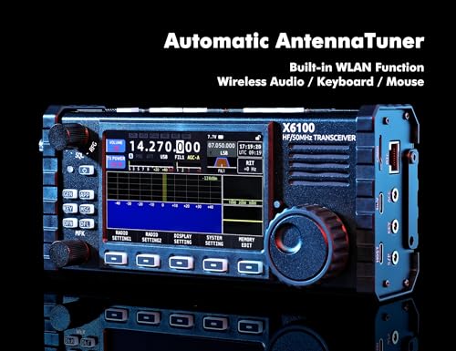 HF Transceiver SDR HF/50MHz Full Mode Built-in Battery Auto Antenna Tuner W5725