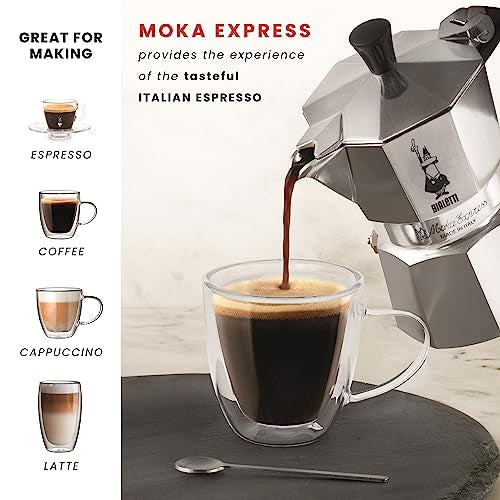 Silver Aluminium Moka Pot 1 Cup N856