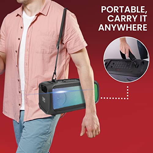 600W Rechargeable Portable Boombox Speaker with Microphone T6272