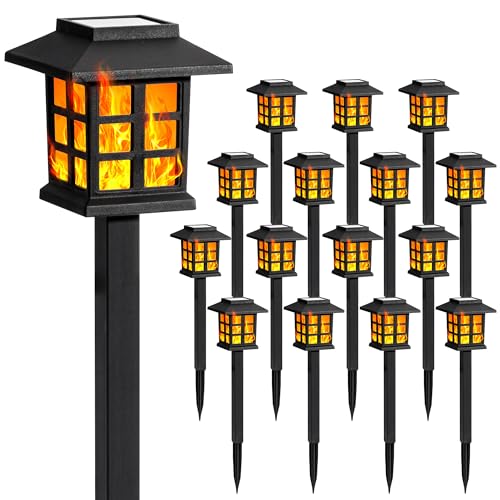 8 Pack Flickering Flame LED Solar Outdoor Lights S916