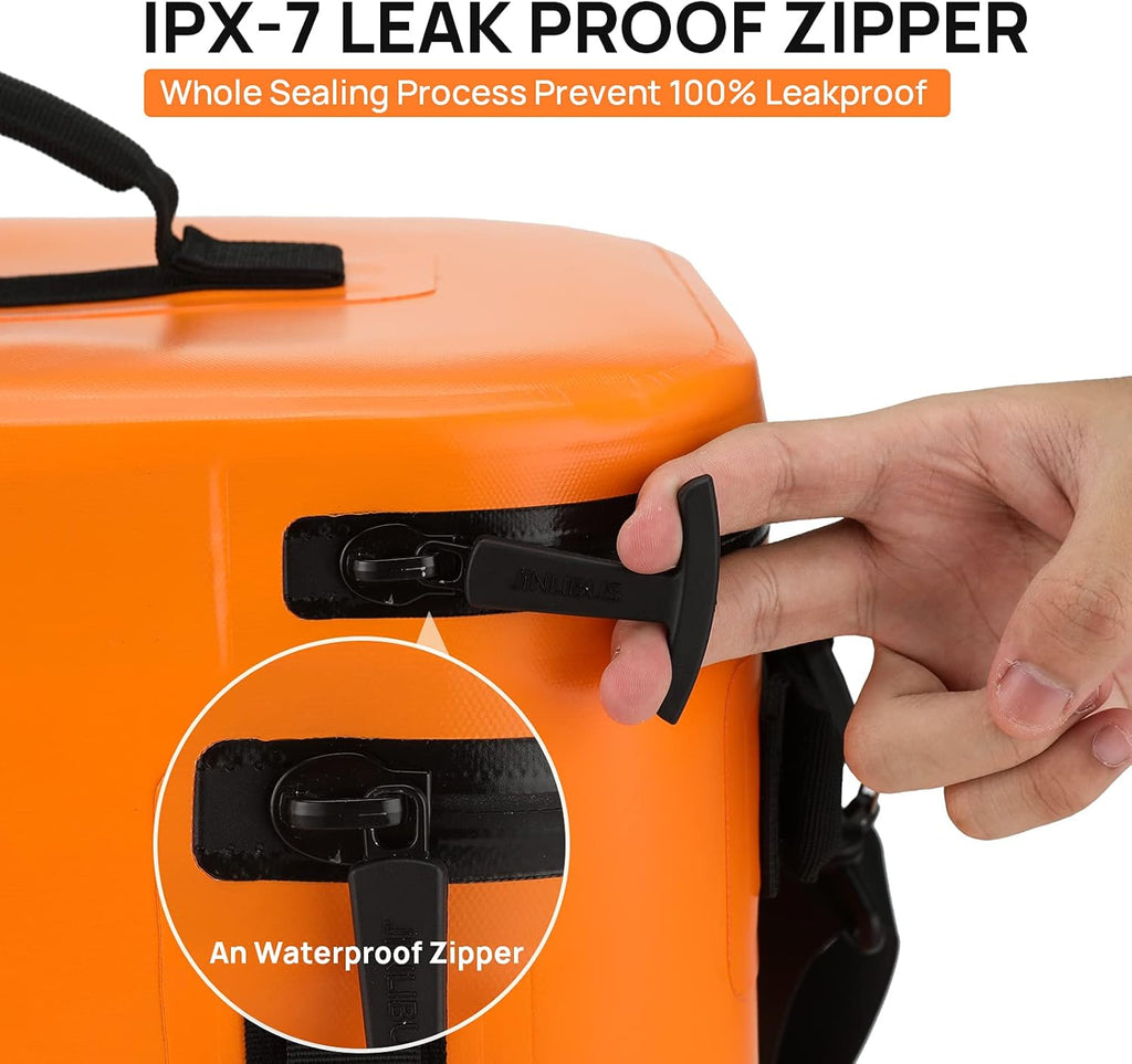Orange 30 Can Insulated Waterproof Soft Cooler Bag S676