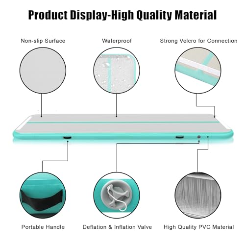6.6ft/10ft/13ft/16ft/20ft Inflatable Gymnastics Mat with Air Pump P7160