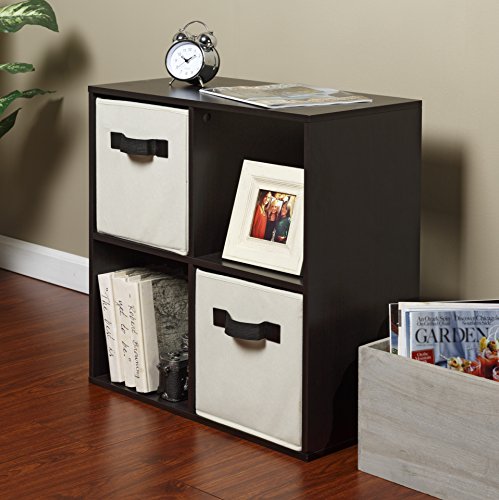 Black 4-Cube Shelf Bookcase A573
