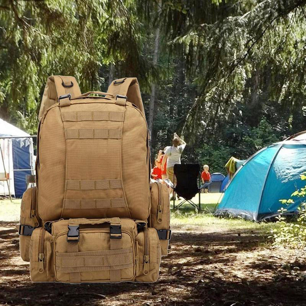 Khaki 55L Travel Backpack L683