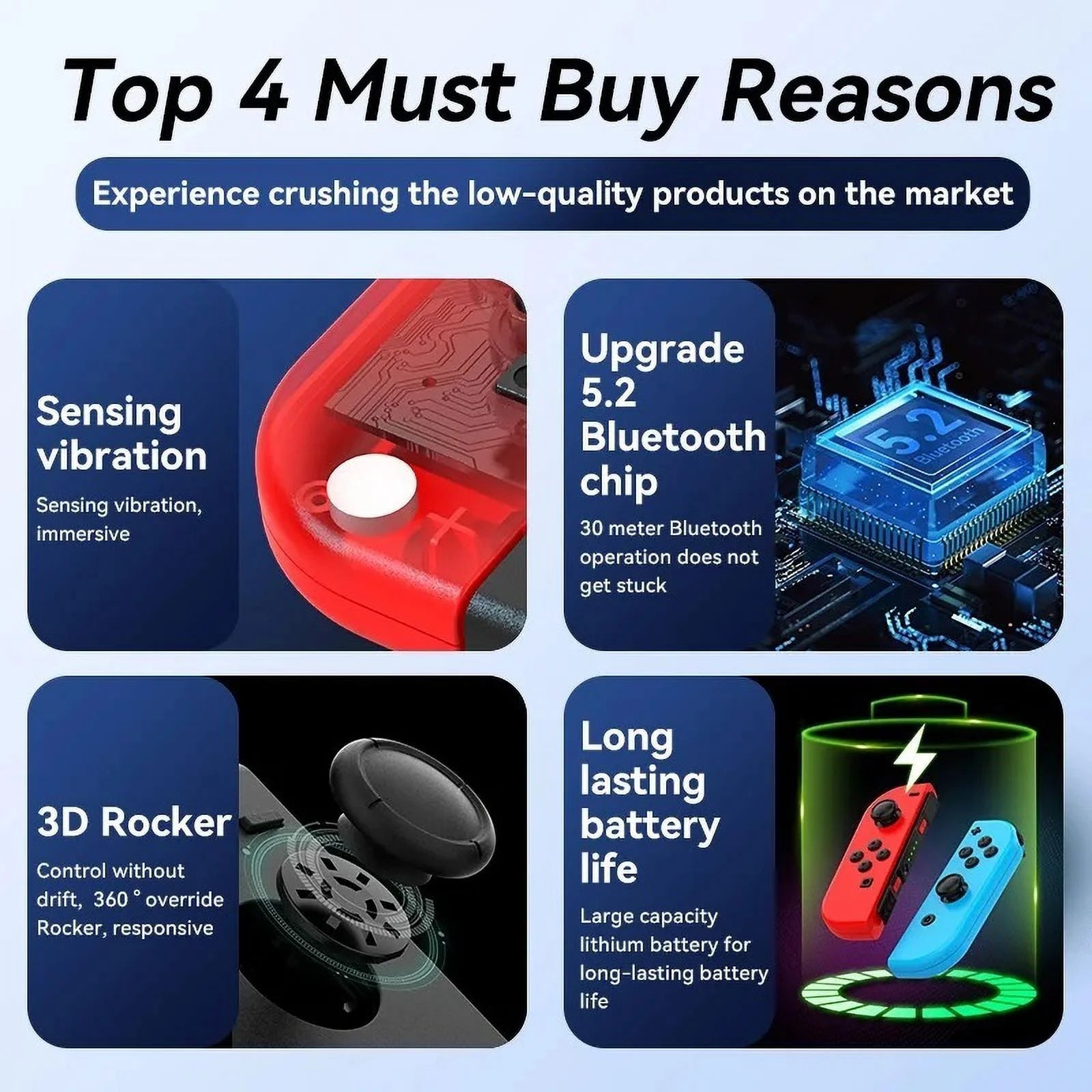 Blue-Red Wireless Bluetooth Controller for Nintendo Switch O99456