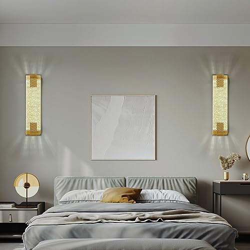Gold LED Wall Sconce 2 Pack D898
