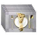 Placemats Set of 6 Heat Resistant Woven PVC Placemats I5229