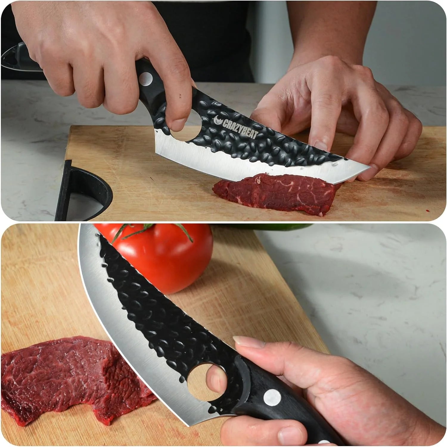 Black High Carbon Steel Boning Knife A8898