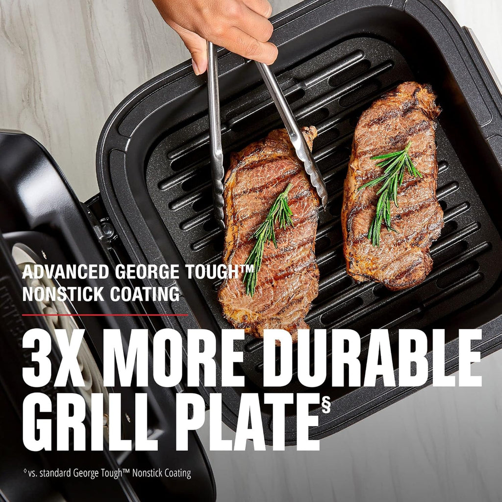 7-in-1 Electric Indoor Grill with Air Fry Technology, Black F4839