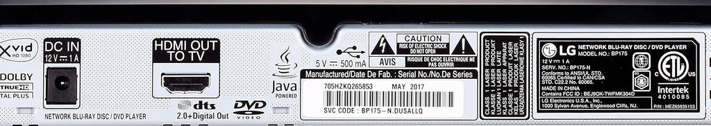 Region Free Blu-ray Player with HDMI Cable H7107