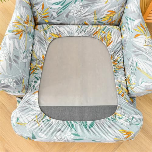Stretch Armchair Slipcovers 2 Pieces, Printed Spandex Wingback Chair Covers V6053