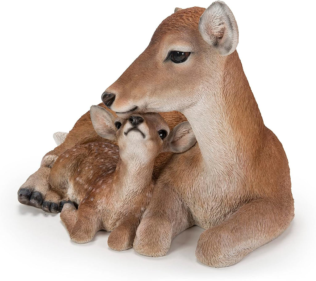 Cuddling Mother and Baby Deer Garden Statue G93789