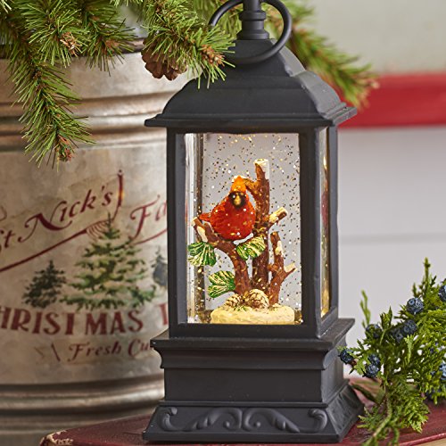 9.5 Inch Black Holiday Water Lantern C82279