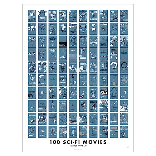 100 Essential Movies Scratch-Off Poster L765