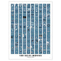 100 Essential Movies Scratch-Off Poster L765