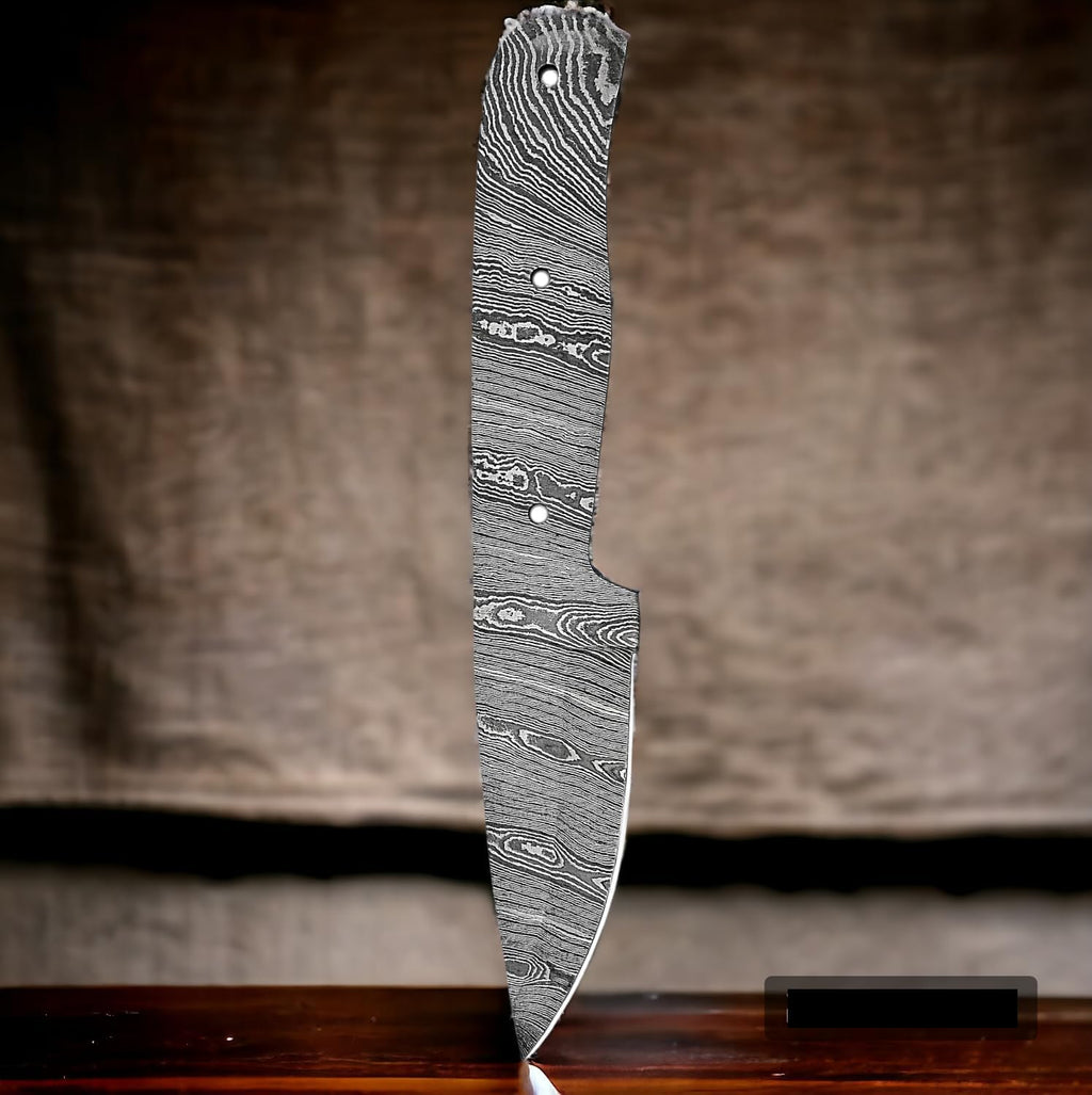 Damascus steel Full Tang Blank Blade Knife O840887