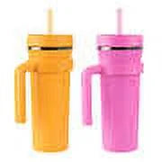 32oz Insulated Straw Tumbler with Handles, 2-pack U780913