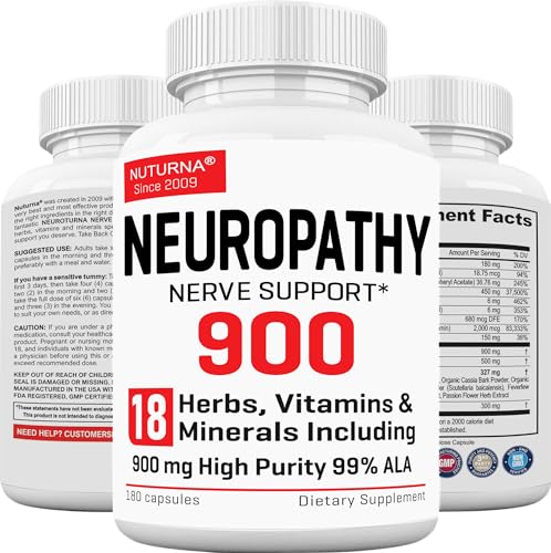 900 mg Alpha Lipoic Acid Nerve Supplement, 180 Capsules X25364