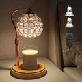 Candle Warmer Lamp with Timer, Adjustable Height, Dimmable, Natural Wood Base G9781